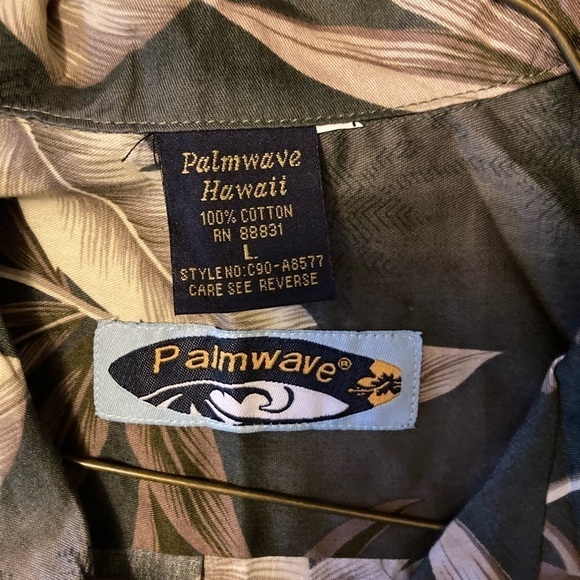 Palmwave Hawaii Men's Tropical Print Shirt sz L - Picture 8 of 9